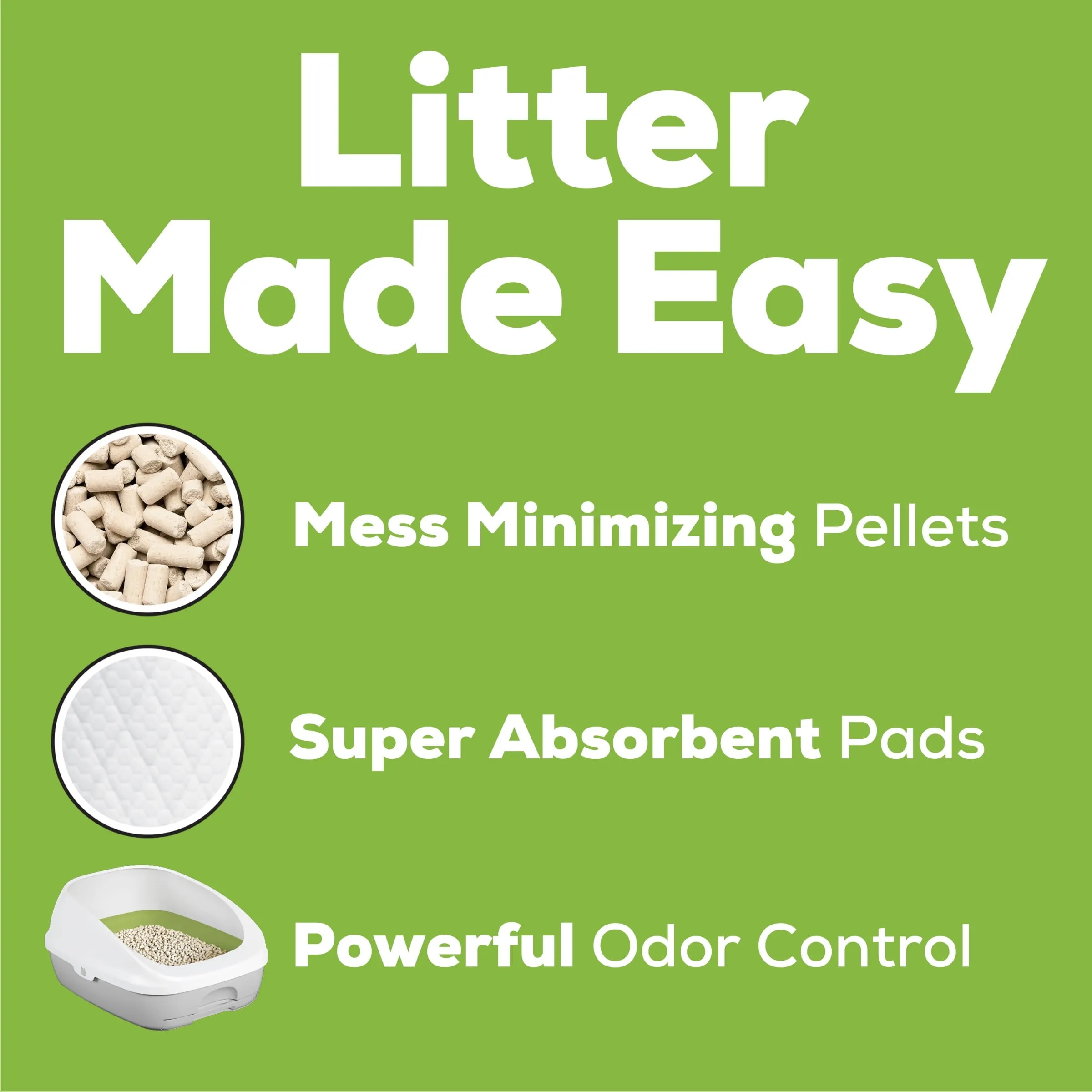 Purina Tidy Cats Litter Box System, BREEZE System Starter Kit Litter Box, Litter Pellets & Pads