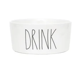 Rae Dunn Artisan "DRINK" 6" Pet Bowl