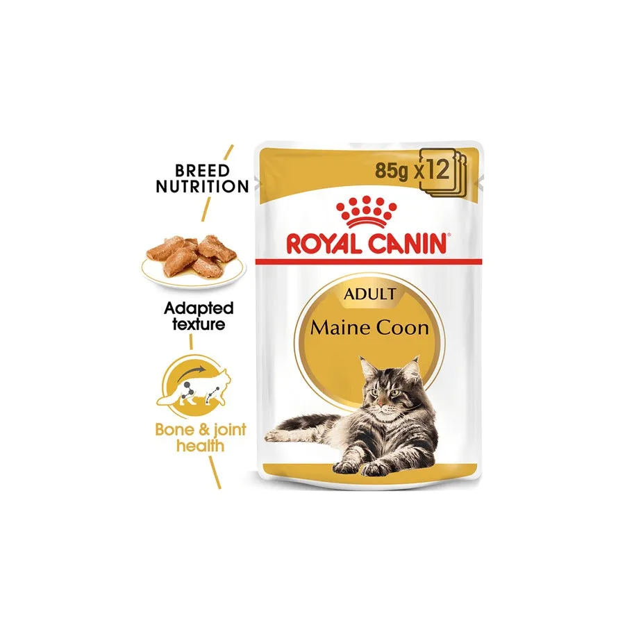 Royal Canin Maine Coon Gravy Adult Wet Cat Food 12 X 85g