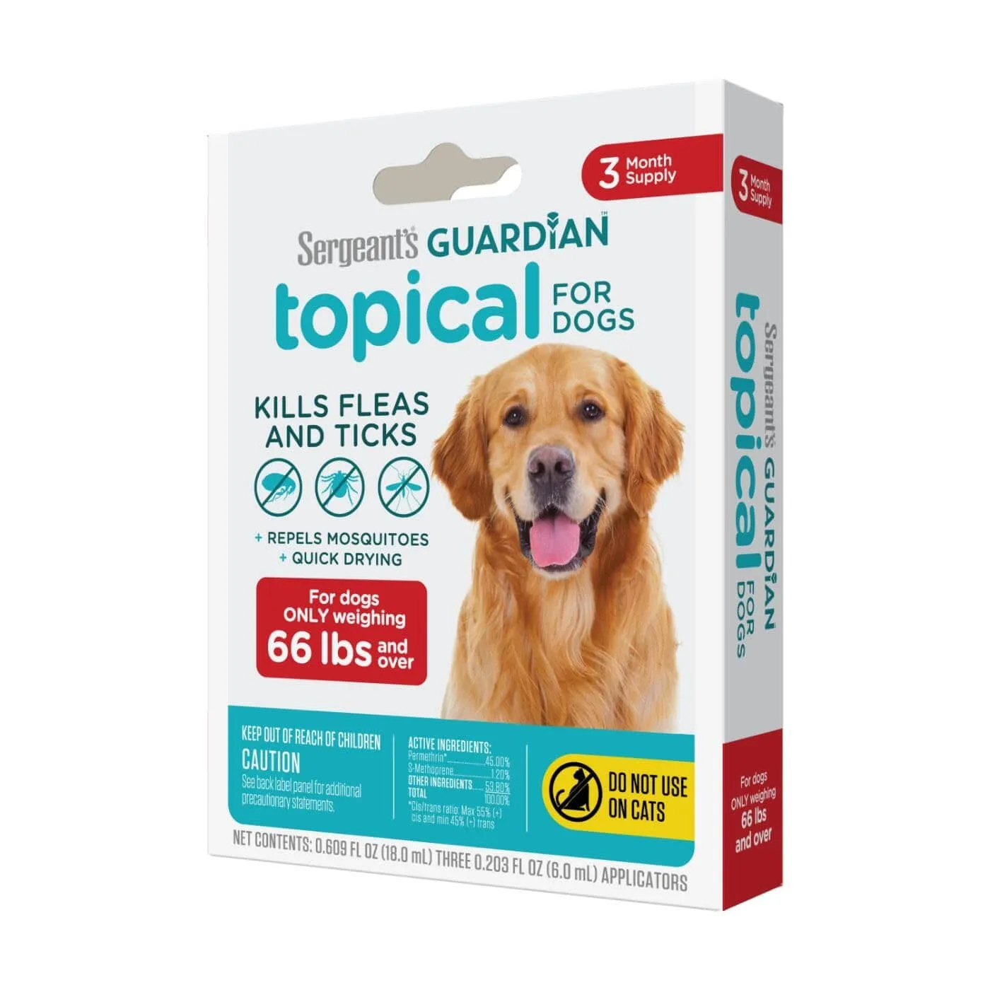 Sergeant's Guardian Flea & Tick Topical for Dogs 3 Count