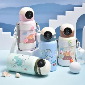 Temperature Display Good Sealing Kids Thermal Cup with Strap