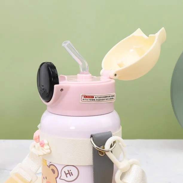 Temperature Display Good Sealing Kids Thermal Cup with Strap