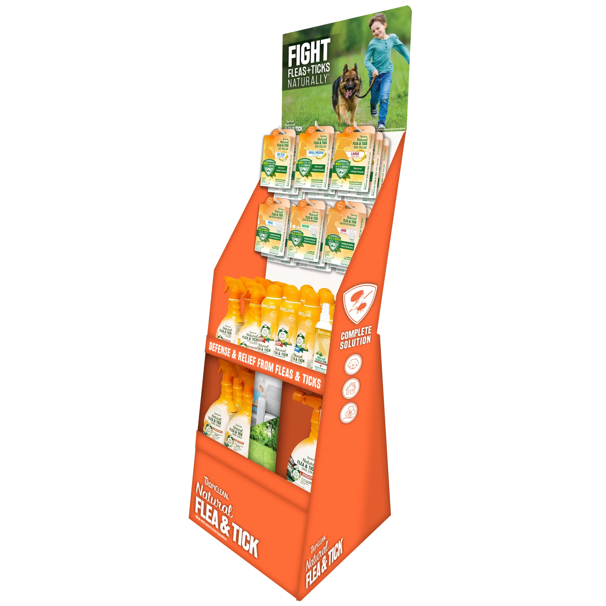 TropiClean Natural Flea and Tick Floor Display 42pc