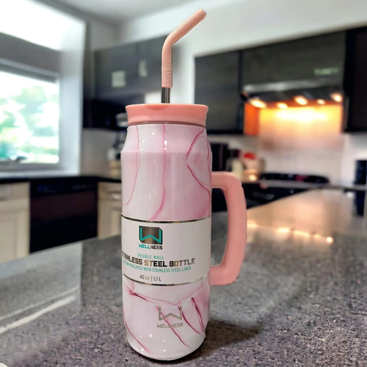 Vacuum Insulated Bottle 1.1L (Light Pink)