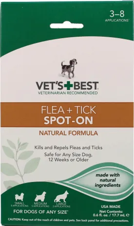 Vet's best Flea & Tick Spot-on For Dogs