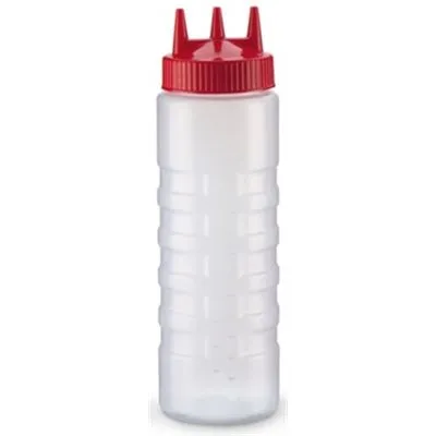 Vollrath 24 Oz Clear Squeeze Bottle with Triple Tip