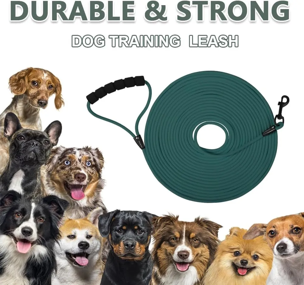 Waterproof Dog Leash, Long Outdoor Leash Great for Training, Yard, Play, Beach, Camping - Sturdy and Weatherproof, Durable for Dogs