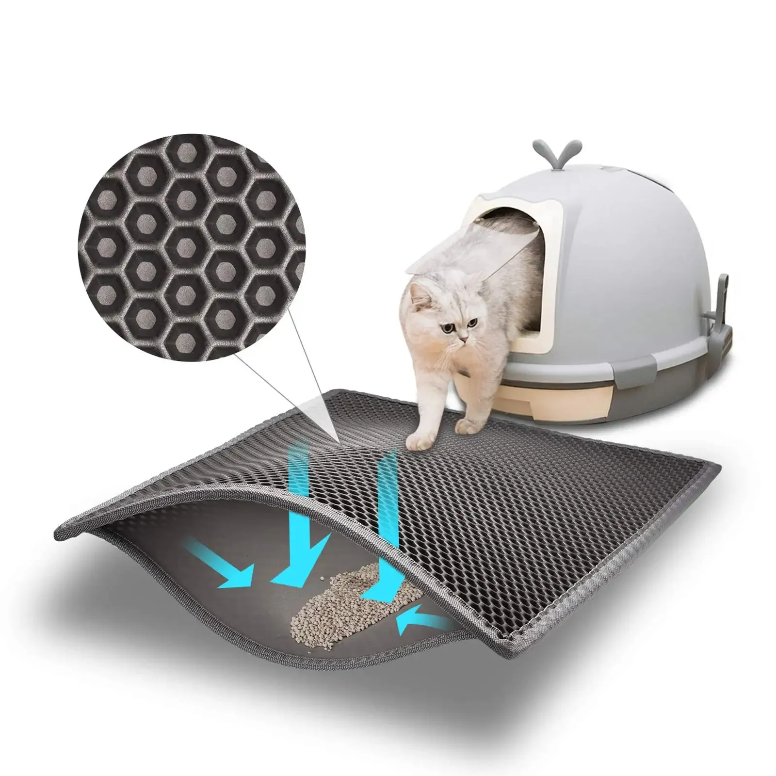 Waterproof Double Layer Cat Litter Mat | Best Cat Litter Catcher Mat
