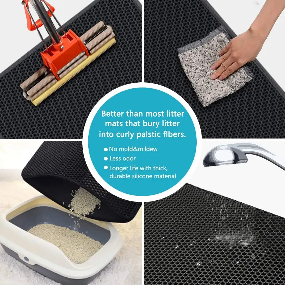 Waterproof Double Layer Cat Litter Mat | Best Cat Litter Catcher Mat