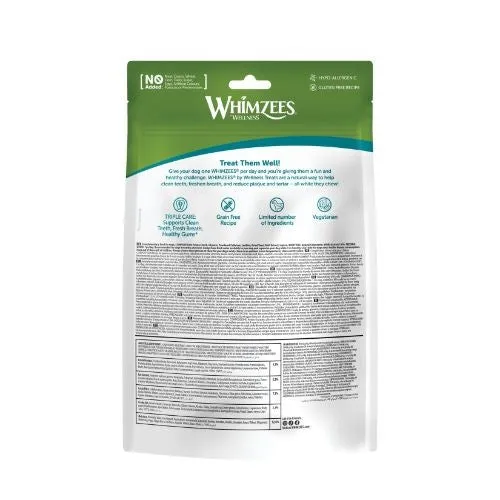 Whimzees Alligator 69mm Small Dental Dog Chew Treat Pack 24 Pack