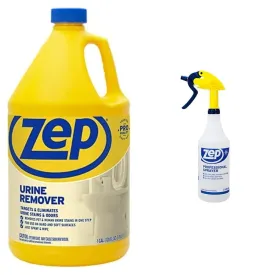 Zep 128oz Urine Remover and 32oz Professional Sprayer Bottle Bundle
